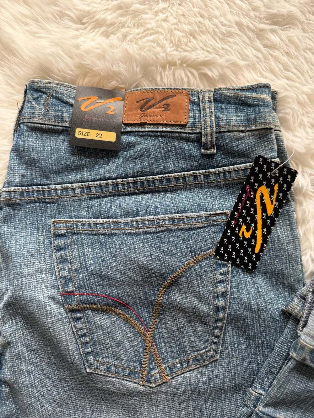 V2 Jeans Size 22 Blue Cotton Spandex Denim Pants